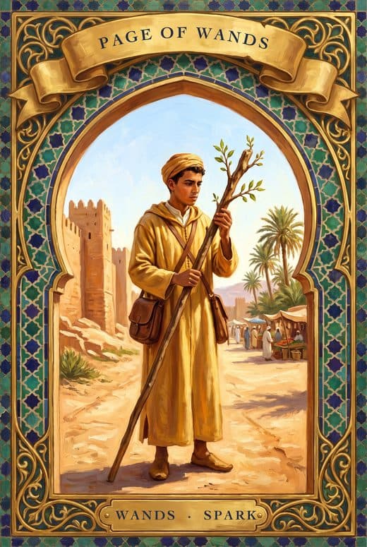 غلام الصولجانات, PAGE OF WANDS