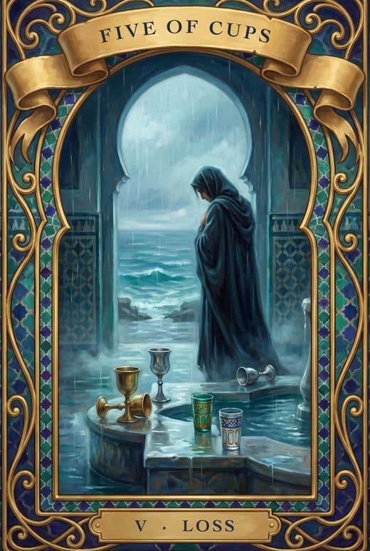 Cinq de Coupes, FIVE OF CUPS
