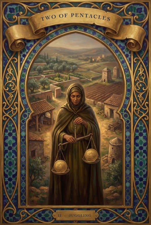 Deux de Deniers, TWO OF PENTACLES