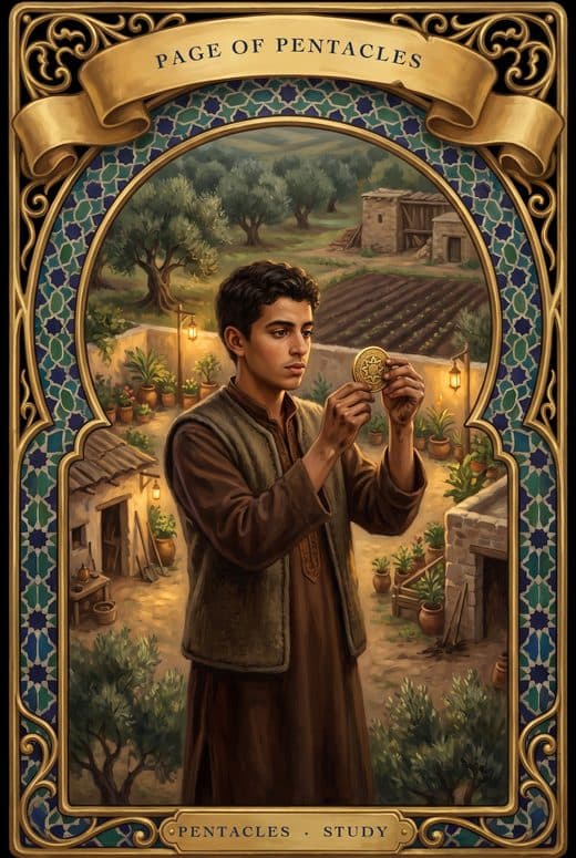 Valet de Deniers, PAGE OF PENTACLES