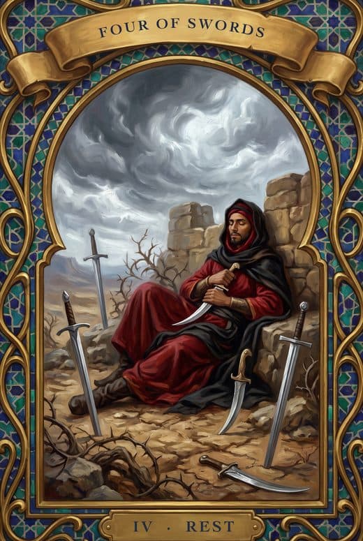 Quatre d'Épées, FOUR OF SWORDS