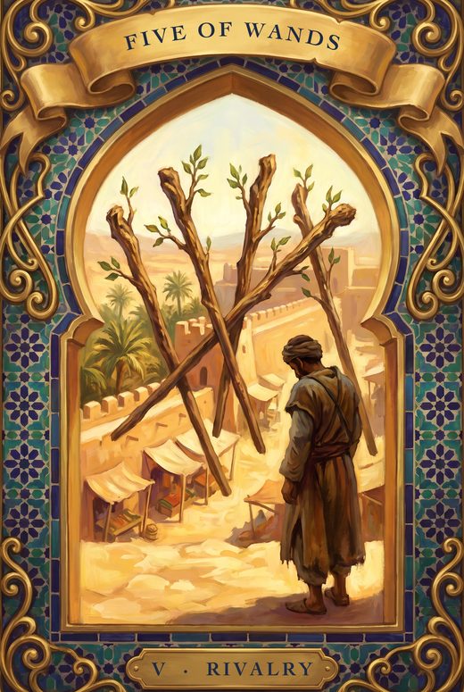 FIVE OF WANDS